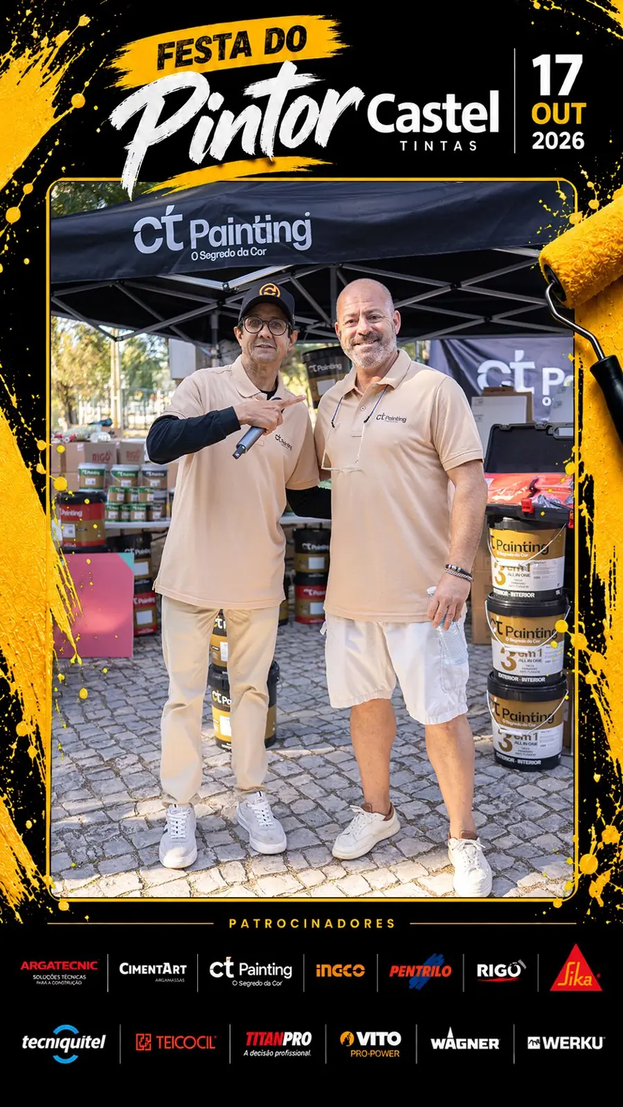 Festa do Pintor Castel Tintas: dois participantes no stand CT Painting